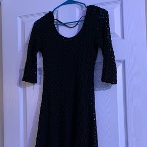 medium length dress with lace